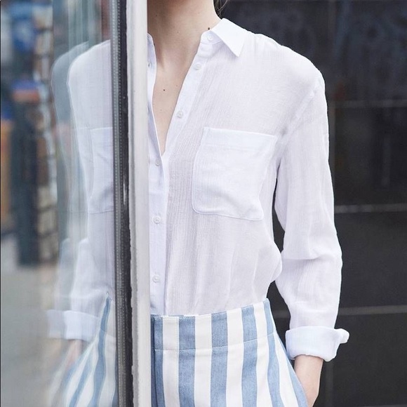 Club Monaco Claudia Shirt pure white XS - Picture 1 of 6